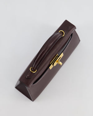 *SUPER HOT* Hermès Mini Kelly II 20 Bag In Rouge Sellier Chèvre Chamkila Leather with Gold Hardware