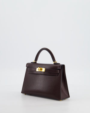 *SUPER HOT* Hermès Mini Kelly II 20 Bag In Rouge Sellier Chèvre Chamkila Leather with Gold Hardware
