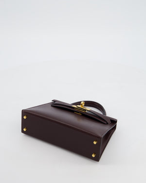 *SUPER HOT* Hermès Mini Kelly II 20 Bag In Rouge Sellier Chèvre Chamkila Leather with Gold Hardware