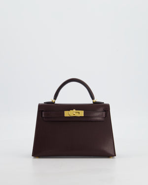 *SUPER HOT* Hermès Mini Kelly II 20 Bag In Rouge Sellier Chèvre Chamkila Leather with Gold Hardware
