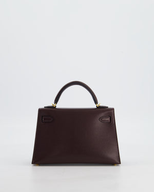 *SUPER HOT* Hermès Mini Kelly II 20 Bag In Rouge Sellier Chèvre Chamkila Leather with Gold Hardware