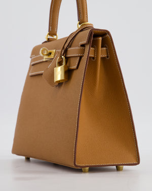 *HOLY GRAIL* Hermès Kelly 25 Sellier Bag in Gold Epsom Leather with Gold Hardware