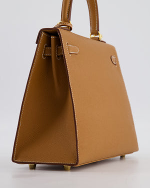 *HOLY GRAIL* Hermès Kelly 25 Sellier Bag in Gold Epsom Leather with Gold Hardware
