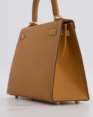*HOLY GRAIL* Hermès Kelly 25 Sellier Bag in Gold Epsom Leather with Gold Hardware
