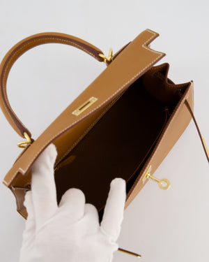 *HOLY GRAIL* Hermès Kelly 25 Sellier Bag in Gold Epsom Leather with Gold Hardware