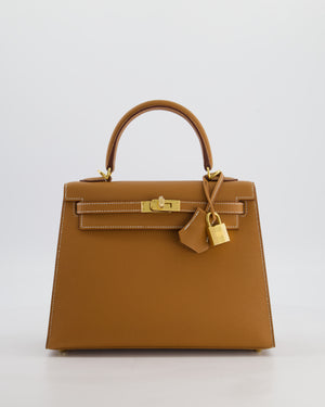 *HOLY GRAIL* Hermès Kelly 25 Sellier Bag in Gold Epsom Leather with Gold Hardware