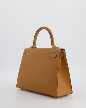 *HOLY GRAIL* Hermès Kelly 25 Sellier Bag in Gold Epsom Leather with Gold Hardware