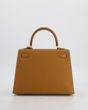 *HOLY GRAIL* Hermès Kelly 25 Sellier Bag in Gold Epsom Leather with Gold Hardware