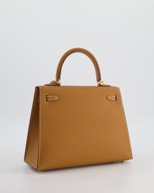 *HOLY GRAIL* Hermès Kelly 25 Sellier Bag in Gold Epsom Leather with Gold Hardware