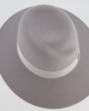 Maison Michel Grey Felt Fedora Hat Size M