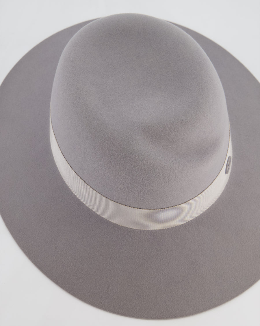 Maison Michel Grey Felt Fedora Hat Size M