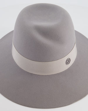 Maison Michel Grey Felt Fedora Hat Size M