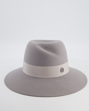Maison Michel Grey Felt Fedora Hat Size M