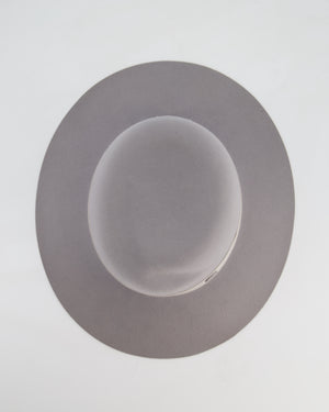 Maison Michel Grey Felt Fedora Hat Size M