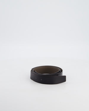 Hermes Double Sided Belt in Black and Etoupe 120cm