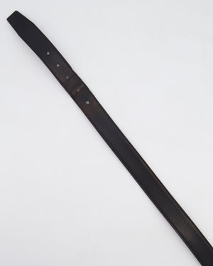 Hermes Double Sided Belt in Black and Etoupe 120cm