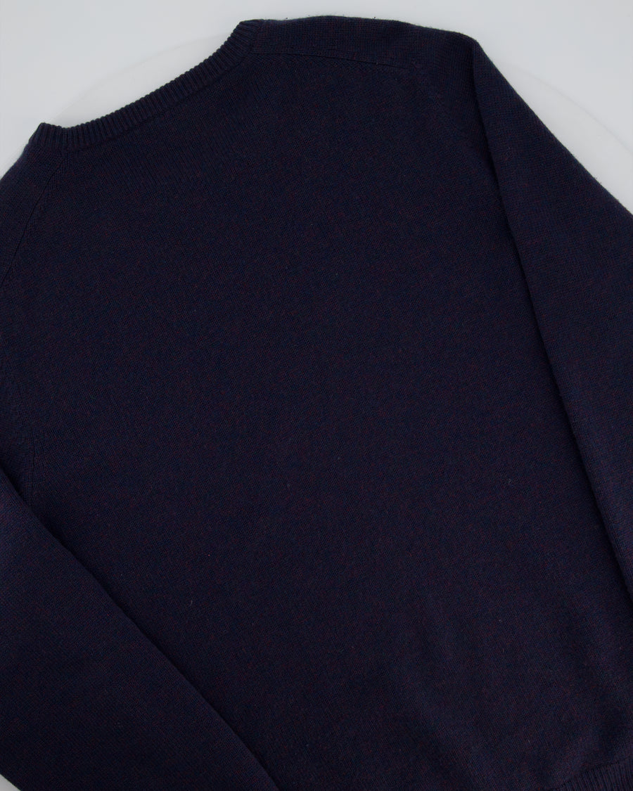 Louis Vuitton Dark Blue Crew Neck Cashmere Sweater Size L (UK 42-44)