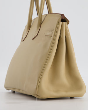 *FIRE PRICE* Hermès Birkin 25 Retourne Bag in Parchemin Swift Leather with Palladium Hardware