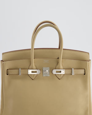 *FIRE PRICE* Hermès Birkin 25 Retourne Bag in Parchemin Swift Leather with Palladium Hardware