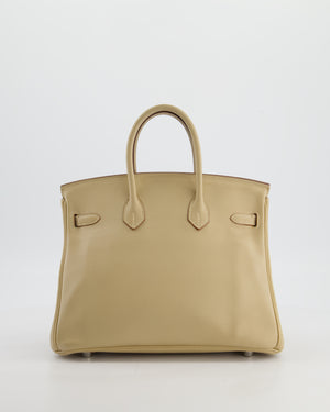 *FIRE PRICE* Hermès Birkin 25 Retourne Bag in Parchemin Swift Leather with Palladium Hardware