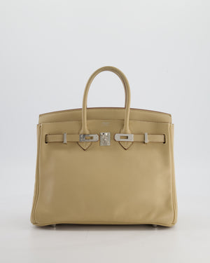 *FIRE PRICE* Hermès Birkin 25 Retourne Bag in Parchemin Swift Leather with Palladium Hardware