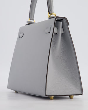 *HOLY GRAIL* Hermès Kelly 25 Sellier Bag in Bleu Glacier Epsom Leather with Gold Hardware