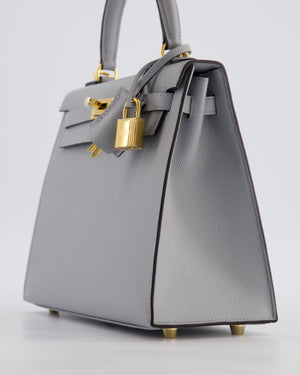 *HOLY GRAIL* Hermès Kelly 25 Sellier Bag in Bleu Glacier Epsom Leather with Gold Hardware