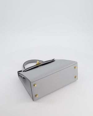 *HOLY GRAIL* Hermès Kelly 25 Sellier Bag in Bleu Glacier Epsom Leather with Gold Hardware