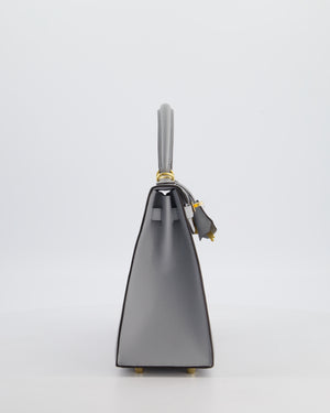 *HOLY GRAIL* Hermès Kelly 25 Sellier Bag in Bleu Glacier Epsom Leather with Gold Hardware