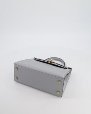 *HOLY GRAIL* Hermès Kelly 25 Sellier Bag in Bleu Glacier Epsom Leather with Gold Hardware