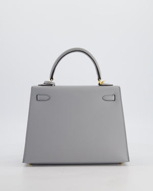 *HOLY GRAIL* Hermès Kelly 25 Sellier Bag in Bleu Glacier Epsom Leather with Gold Hardware