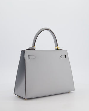 *HOLY GRAIL* Hermès Kelly 25 Sellier Bag in Bleu Glacier Epsom Leather with Gold Hardware