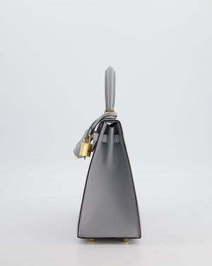 *HOLY GRAIL* Hermès Kelly 25 Sellier Bag in Bleu Glacier Epsom Leather with Gold Hardware