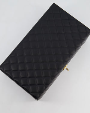 *HOT* Chanel Black Quilted Jewellery Box in Lambskin Leather with Gold Hardware