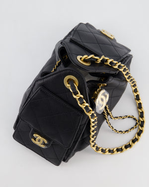 *RARE* Chanel 26C Mini 25 Handbag in Black Caviar Leather with Brushed Gold Hardware