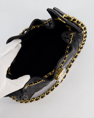 *RARE* Chanel 26C Mini 25 Handbag in Black Caviar Leather with Brushed Gold Hardware