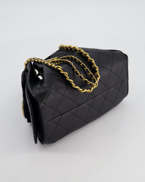 *RARE* Chanel 26C Mini 25 Handbag in Black Caviar Leather with Brushed Gold Hardware