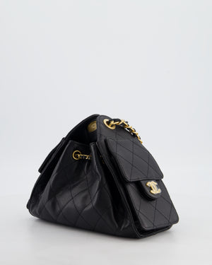 *RARE* Chanel 26C Mini 25 Handbag in Black Caviar Leather with Brushed Gold Hardware