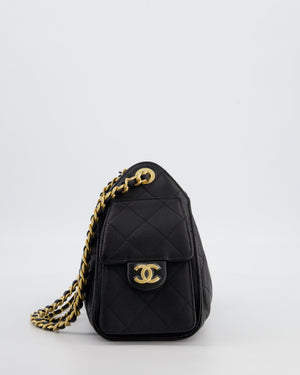 *RARE* Chanel 26C Mini 25 Handbag in Black Caviar Leather with Brushed Gold Hardware