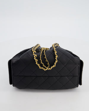 *RARE* Chanel 26C Mini 25 Handbag in Black Caviar Leather with Brushed Gold Hardware
