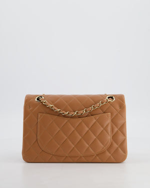 *HOT* Chanel Caramel Small Classic Double Flap Bag in Lambskin Leather with Champagne Gold Hardware