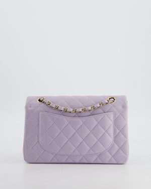 *CUTE COLOUR* Chanel Small Classic Double Flap Bag in Light Violet Lambskin Leather with Champagne Gold Hardware