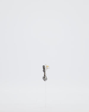 Chanel 15/A Black CC Earrings with Pearl Detail