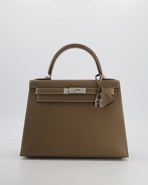 Hermès Kelly 28 Sellier Bag in Etoupe Epsom Leather with Palladium Hardware