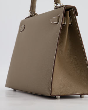 Hermès Kelly 28 Sellier Bag in Etoupe Epsom Leather with Palladium Hardware