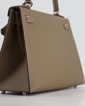 Hermès Kelly 28 Sellier Bag in Etoupe Epsom Leather with Palladium Hardware