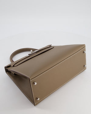 Hermès Kelly 28 Sellier Bag in Etoupe Epsom Leather with Palladium Hardware