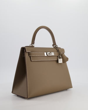 Hermès Kelly 28 Sellier Bag in Etoupe Epsom Leather with Palladium Hardware