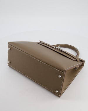 Hermès Kelly 28 Sellier Bag in Etoupe Epsom Leather with Palladium Hardware