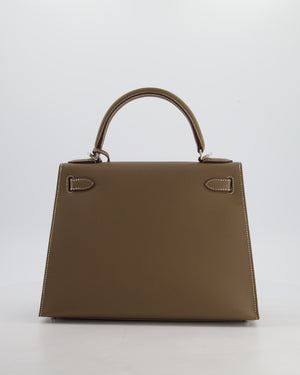 Hermès Kelly 28 Sellier Bag in Etoupe Epsom Leather with Palladium Hardware